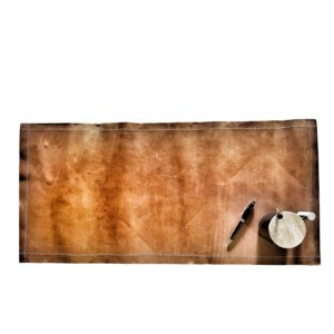 "Ney" Embroidered Leather Desk Pad with engraving