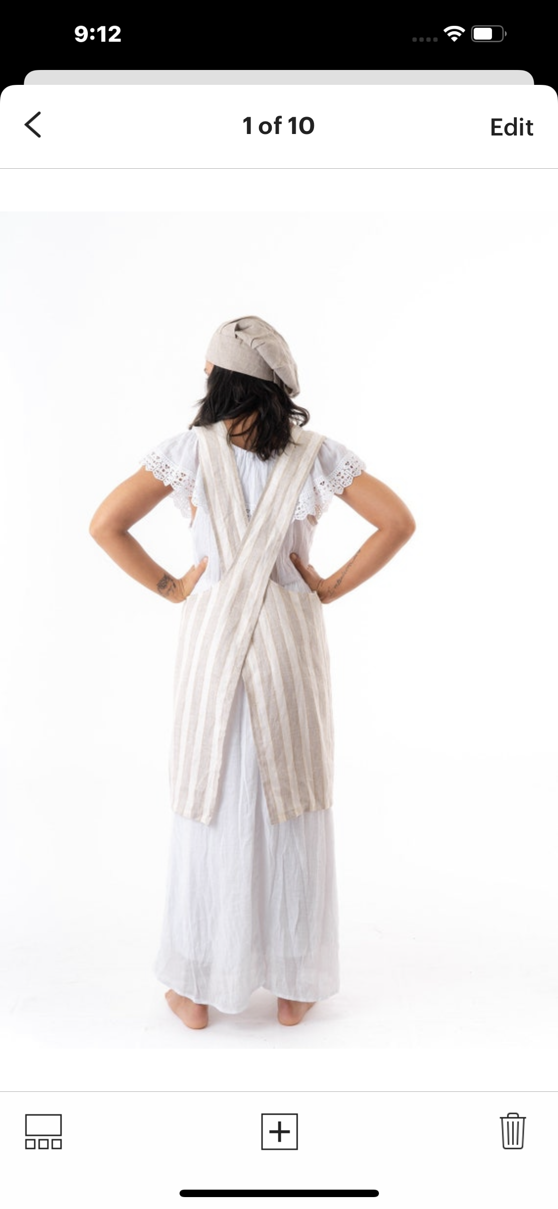 Linen Pinafore Japanese crossback apron