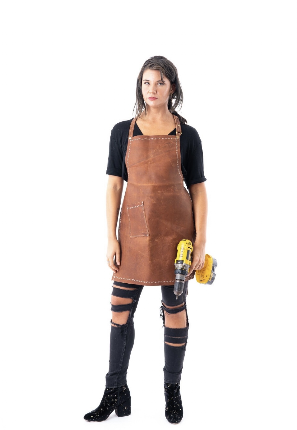 Dalkis Salcedo embroidered leather apron