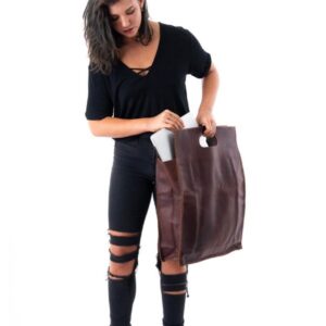 Minimalist Full-Grain Leather Laptop Bag