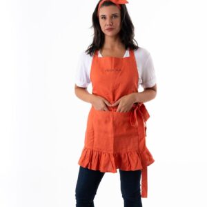 Linen vintage inspired apron