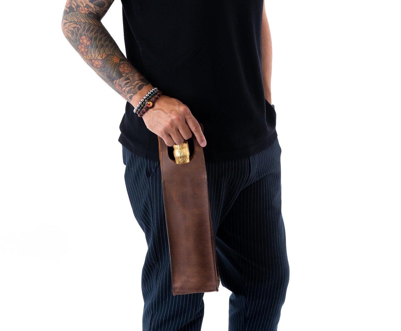 Dalkis Salcedo Leather wine bag